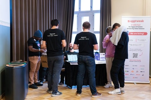 People at the AppTweak stand