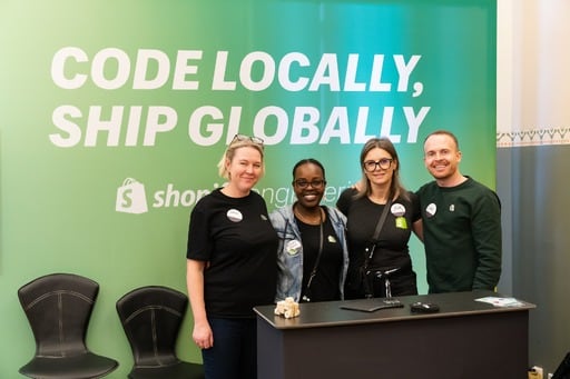 Shopify folks at the Shopify stand