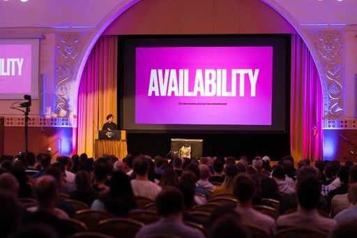 Wiktoria Dalach presents, ‘AVAILABILITY’ on the screen in huge letter